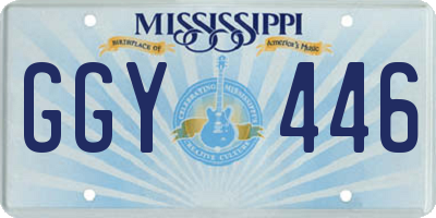 MS license plate GGY446