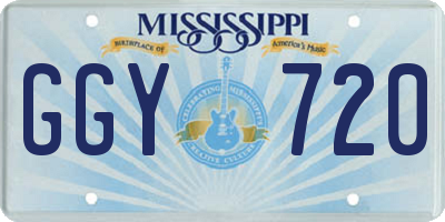 MS license plate GGY720