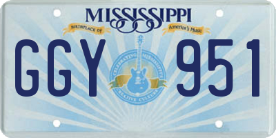 MS license plate GGY951