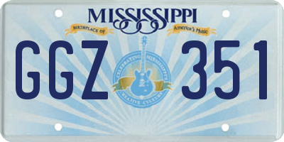 MS license plate GGZ351