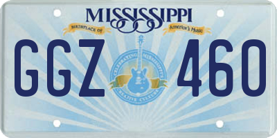 MS license plate GGZ460