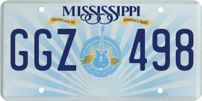 MS license plate GGZ498