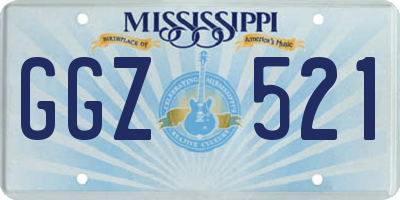 MS license plate GGZ521