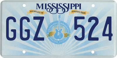 MS license plate GGZ524