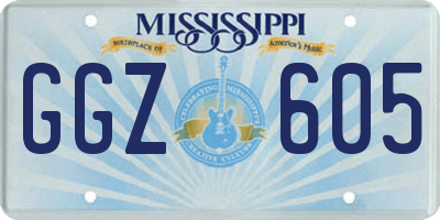 MS license plate GGZ605