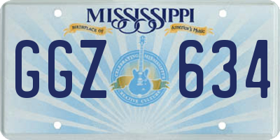 MS license plate GGZ634