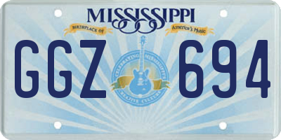 MS license plate GGZ694