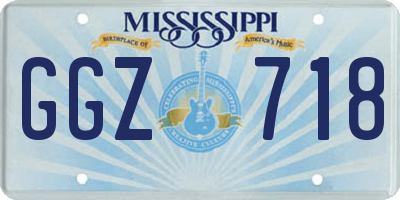 MS license plate GGZ718