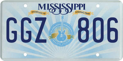 MS license plate GGZ806