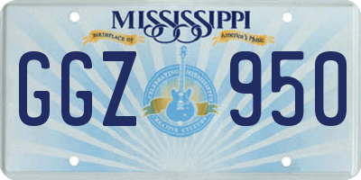 MS license plate GGZ950
