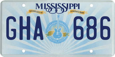 MS license plate GHA686