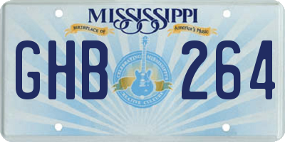 MS license plate GHB264