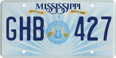 MS license plate GHB427