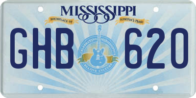 MS license plate GHB620