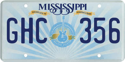 MS license plate GHC356