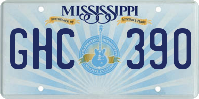 MS license plate GHC390
