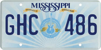 MS license plate GHC486