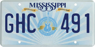 MS license plate GHC491