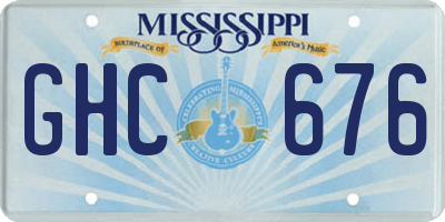 MS license plate GHC676