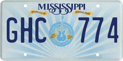 MS license plate GHC774