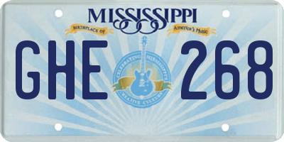 MS license plate GHE268