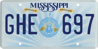 MS license plate GHE697