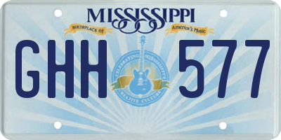 MS license plate GHH577
