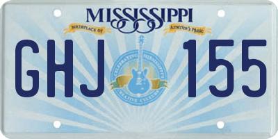 MS license plate GHJ155