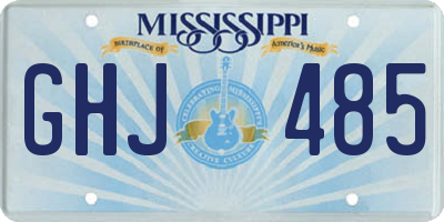 MS license plate GHJ485