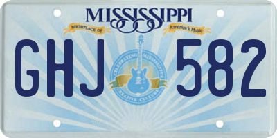 MS license plate GHJ582