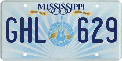 MS license plate GHL629