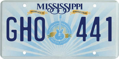 MS license plate GHO441