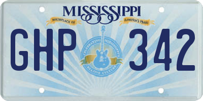 MS license plate GHP342