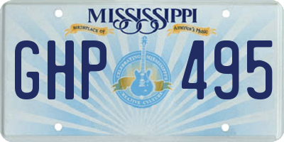 MS license plate GHP495