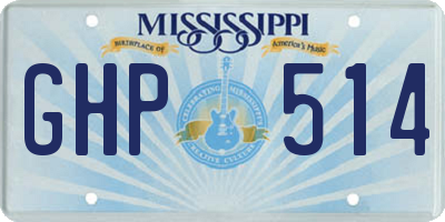 MS license plate GHP514