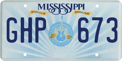 MS license plate GHP673