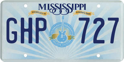 MS license plate GHP727