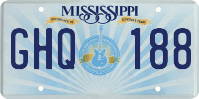 MS license plate GHQ188