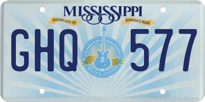 MS license plate GHQ577