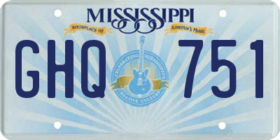 MS license plate GHQ751