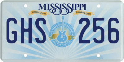 MS license plate GHS256