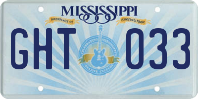 MS license plate GHT033