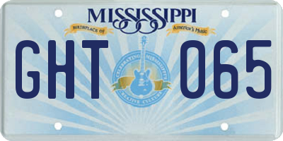 MS license plate GHT065