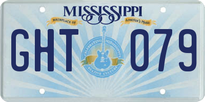 MS license plate GHT079