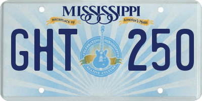 MS license plate GHT250