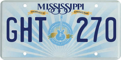 MS license plate GHT270