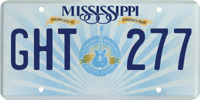 MS license plate GHT277