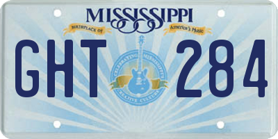 MS license plate GHT284