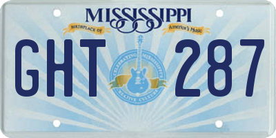 MS license plate GHT287