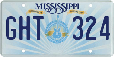 MS license plate GHT324